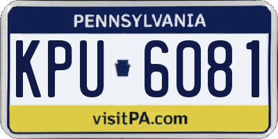 PA license plate KPU6081