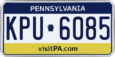PA license plate KPU6085