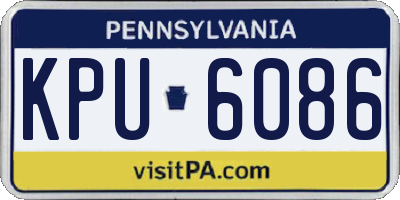PA license plate KPU6086