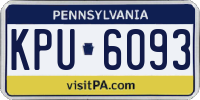 PA license plate KPU6093