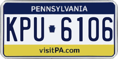 PA license plate KPU6106