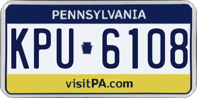 PA license plate KPU6108