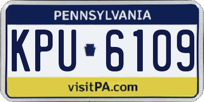 PA license plate KPU6109
