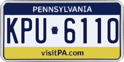 PA license plate KPU6110