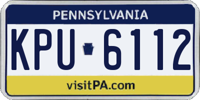 PA license plate KPU6112