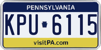PA license plate KPU6115
