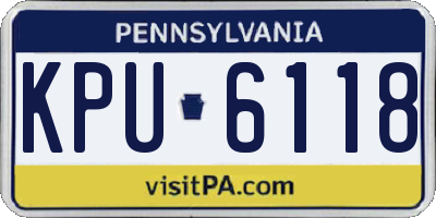 PA license plate KPU6118