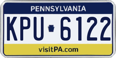 PA license plate KPU6122