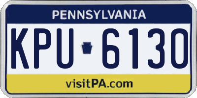 PA license plate KPU6130