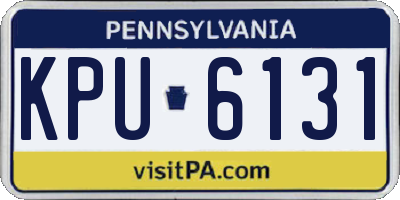 PA license plate KPU6131