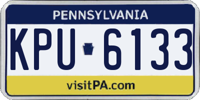 PA license plate KPU6133