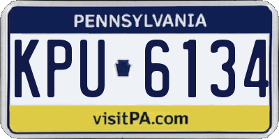 PA license plate KPU6134