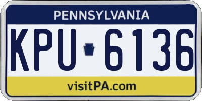 PA license plate KPU6136