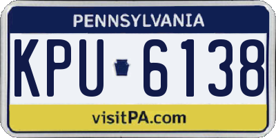 PA license plate KPU6138