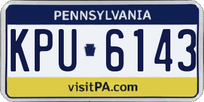 PA license plate KPU6143
