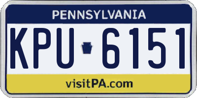 PA license plate KPU6151