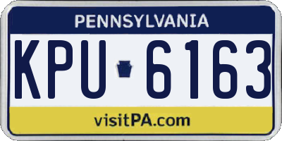 PA license plate KPU6163