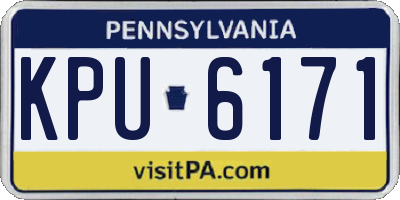 PA license plate KPU6171