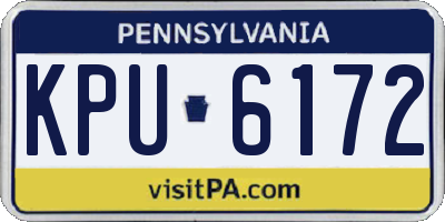 PA license plate KPU6172