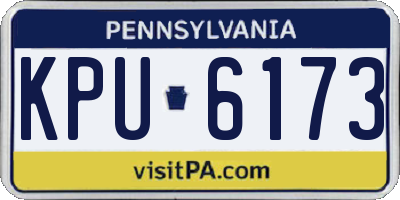 PA license plate KPU6173