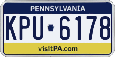 PA license plate KPU6178