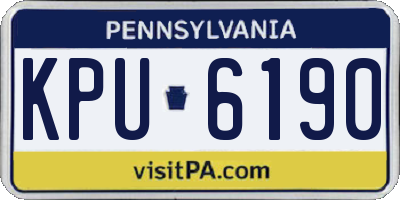PA license plate KPU6190