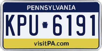 PA license plate KPU6191