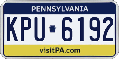 PA license plate KPU6192