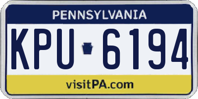 PA license plate KPU6194