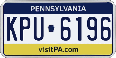 PA license plate KPU6196