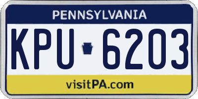 PA license plate KPU6203