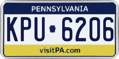 PA license plate KPU6206