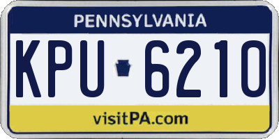 PA license plate KPU6210
