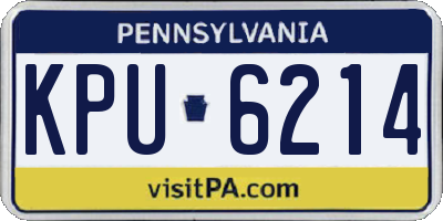 PA license plate KPU6214