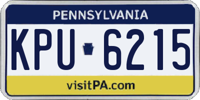 PA license plate KPU6215