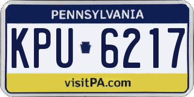 PA license plate KPU6217