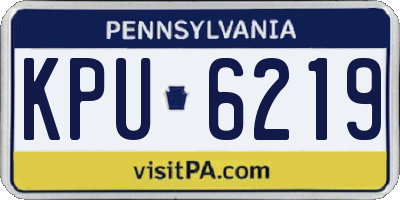 PA license plate KPU6219