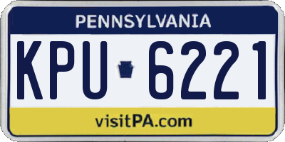 PA license plate KPU6221