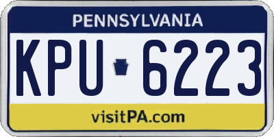 PA license plate KPU6223
