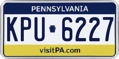PA license plate KPU6227