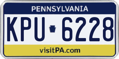 PA license plate KPU6228