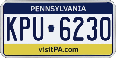 PA license plate KPU6230