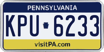PA license plate KPU6233