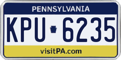 PA license plate KPU6235