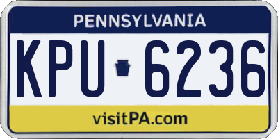 PA license plate KPU6236