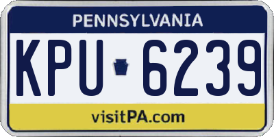 PA license plate KPU6239