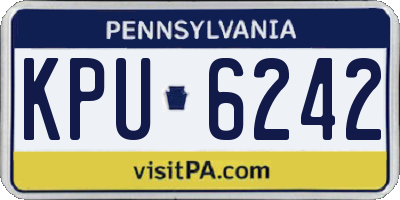 PA license plate KPU6242