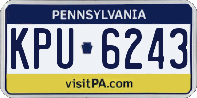 PA license plate KPU6243
