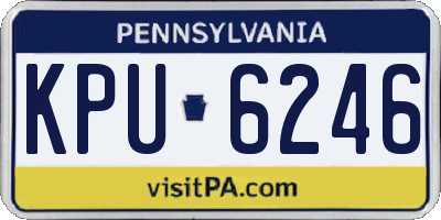 PA license plate KPU6246