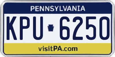 PA license plate KPU6250
